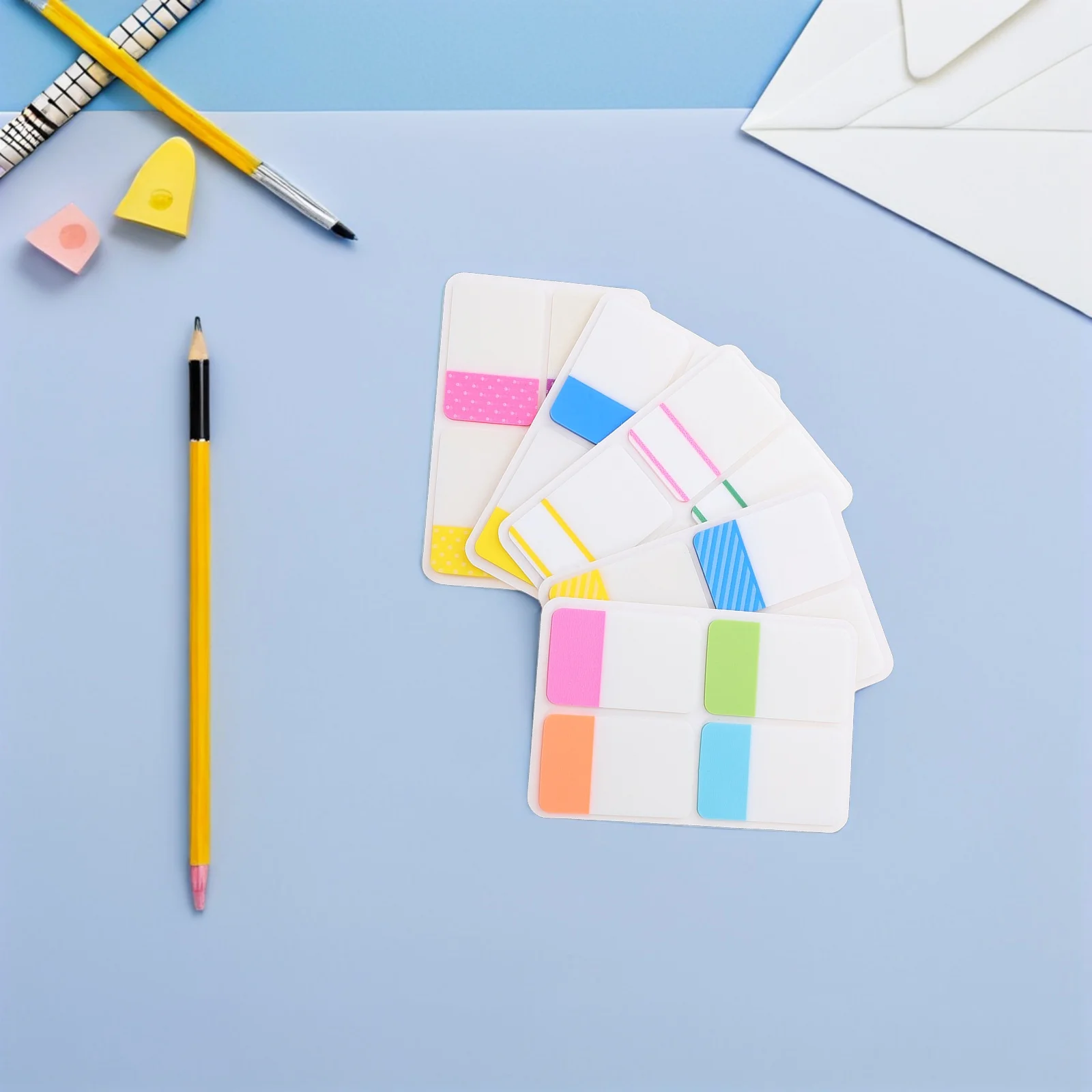 

400Pcs Pet Tabs Transparent Adhesive Design for Notebooks Binder File Folder Organizer Colorful Page