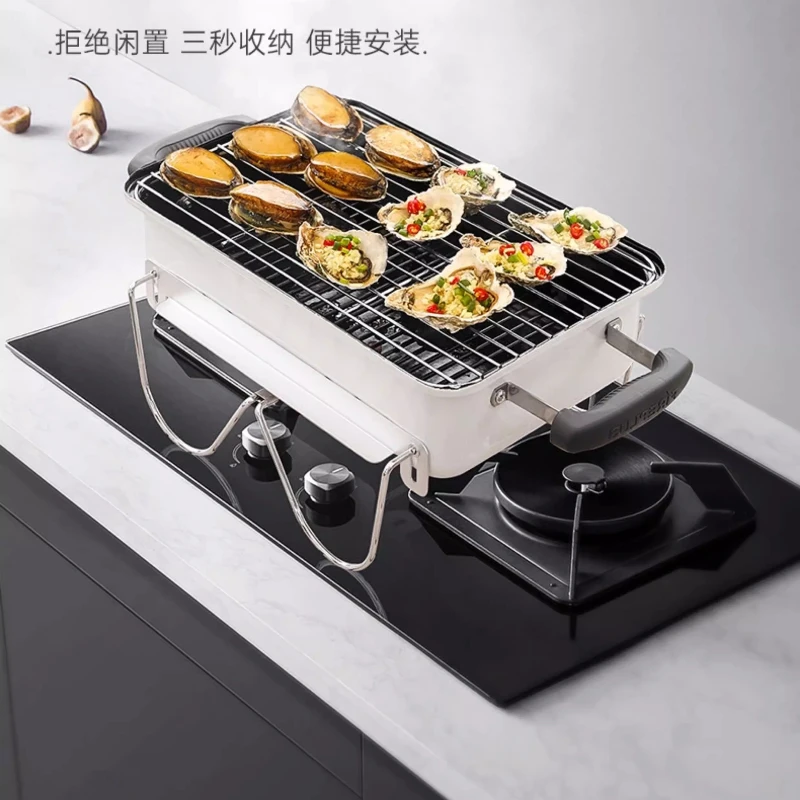 Home Charcoal Grill Car Loaded Outdoor Camping Folding Portable BBQ Grill Skewer Stove