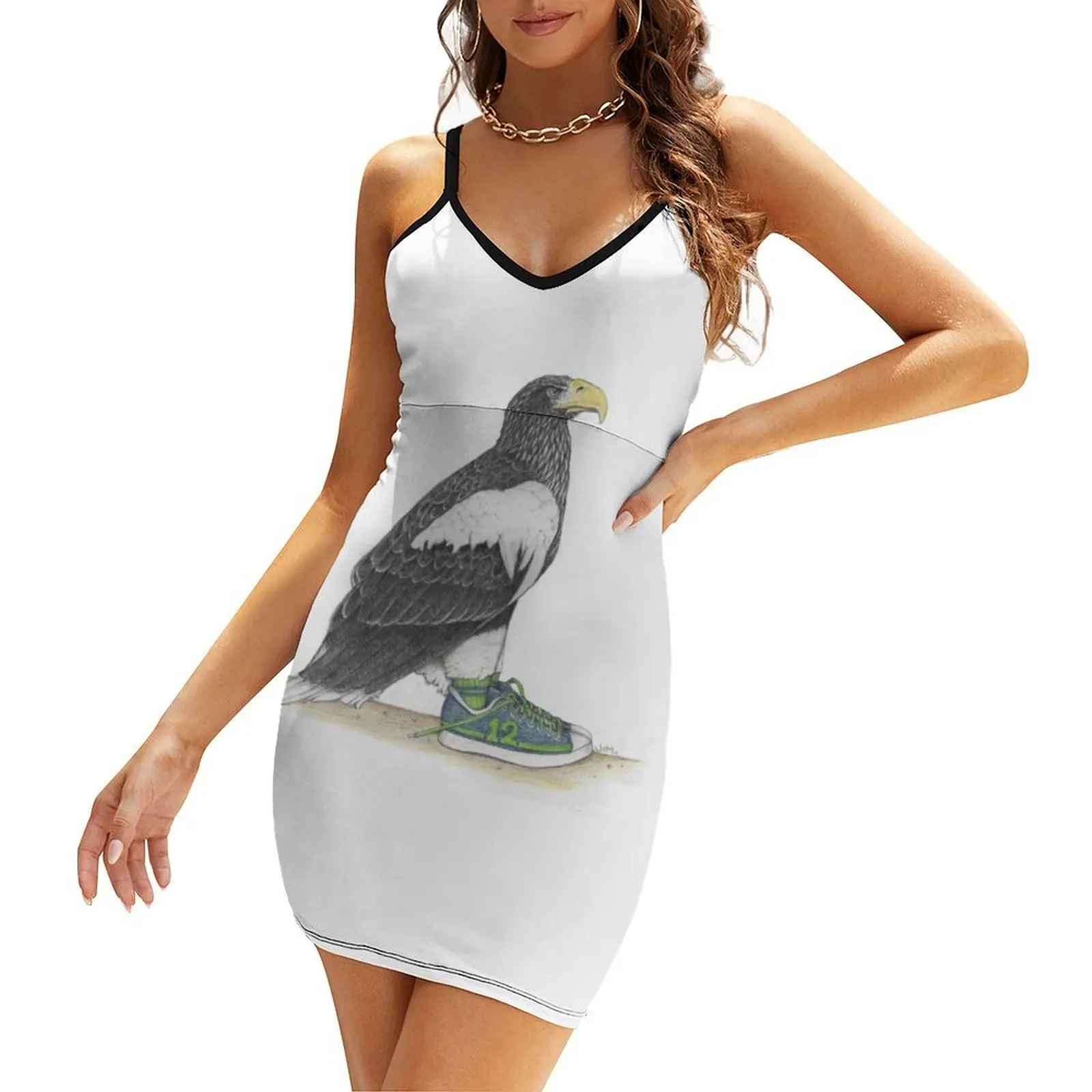 

Seahawk in fan shoes Sling Dress women's summer clothing 2025 bandage dress Bridesmaid dress woman women