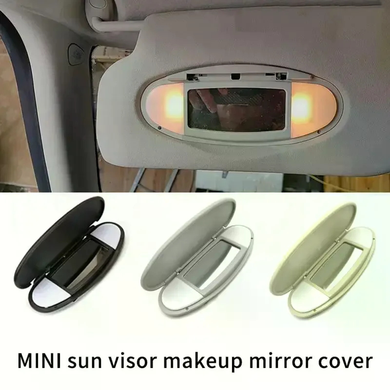 1Pcs Auto Accessories Car Sun Visor Sunshade Panel Housing Vanity Mirror Cover R55 R56 R57 R59 R60 For MINI Cooper S One D JCW
