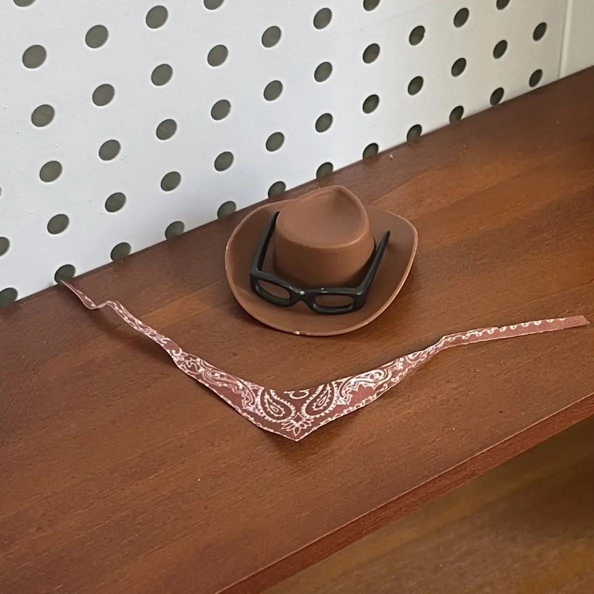 Doll Cowboy Hat Retro Punk Baby Clothes Set Cool Glasses Baby Paddle Suitable for Dolls Version 4.0 and Above