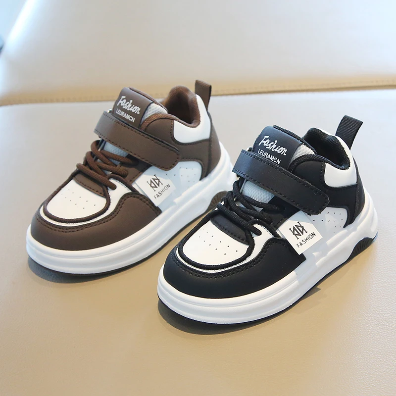 Mumoresip Kids High Top Sneakers Patchwork Soft Non Slip Boys Girls School Sports Shoes Outdoor Children Running Causal Sneakers