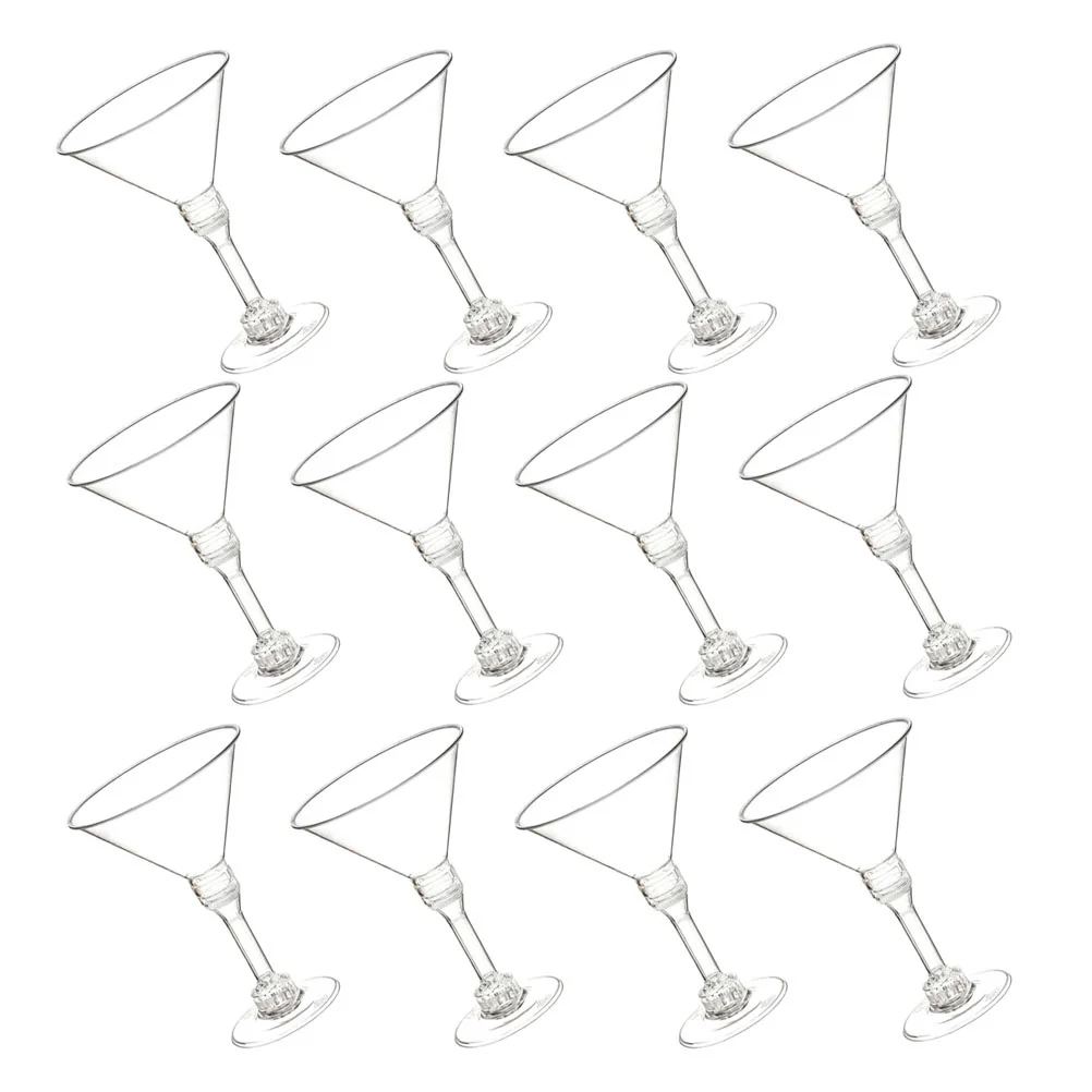 

50Pcs Disposable Plastic Cocktail Glasses Transparent Elegant Design Wedding Party Bar Dessert Ice Cream Cups Clear Glasses