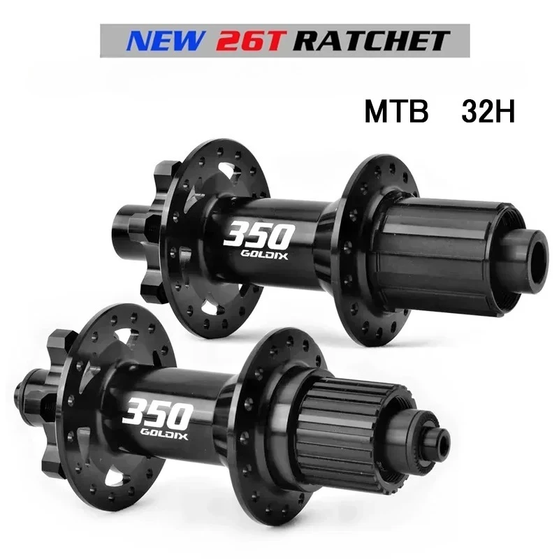 

GOLDIX 32H Light Bicycle Hub Sealed Bearing 6-bolt Disc Brake J-Bend 32 Holes Ratchet 26T BOOST MTB Hub for HG XD MS Freewheel