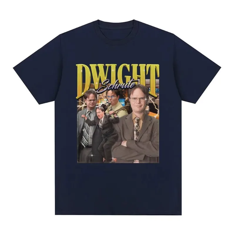 Dwight Schrute Michael Scott Hommage Het Kantoor T-shirt Tv Serie T-shirt Mannen Vrouwen Katoen Casual Korte Mouw Harajuku T-shirts