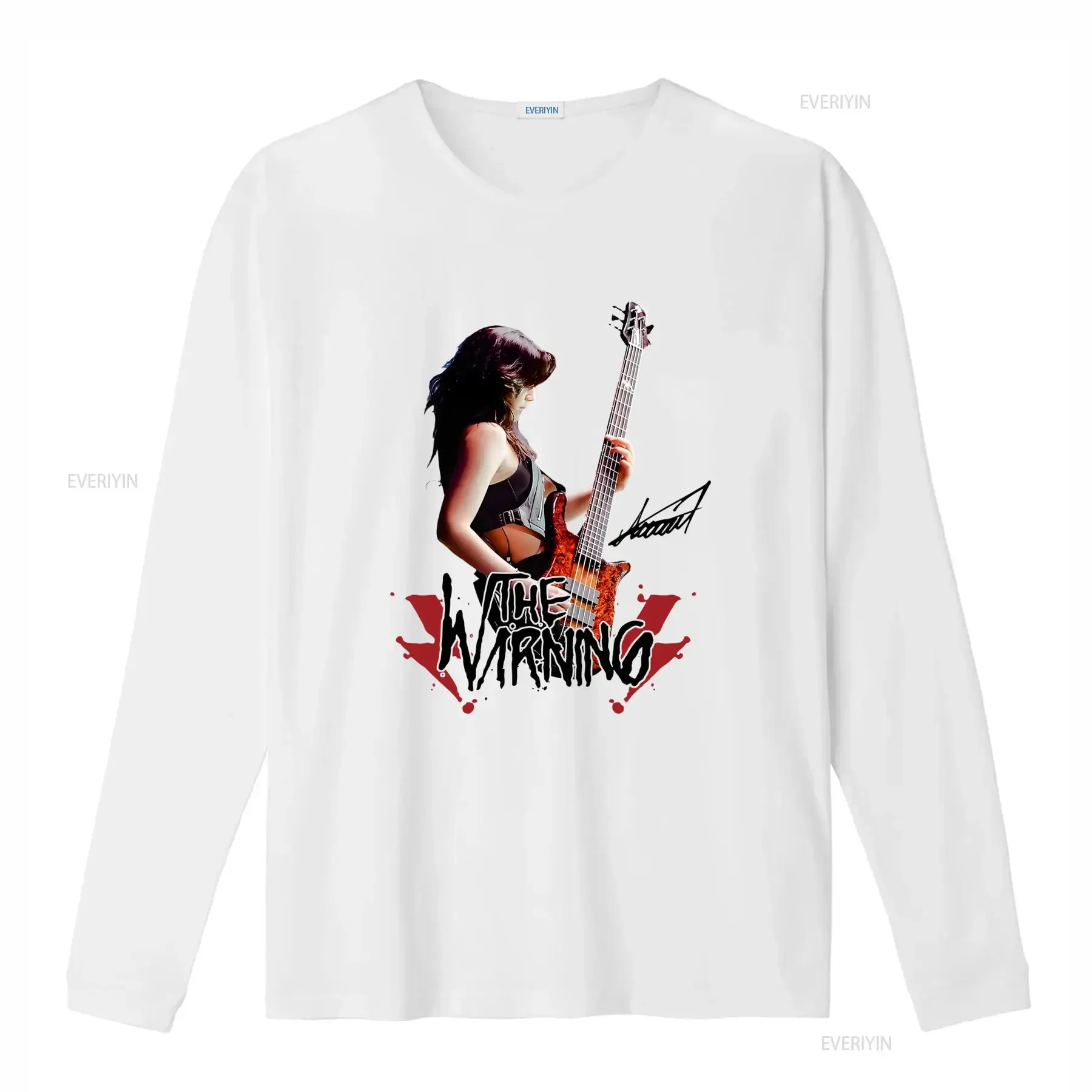 New The Warning Alejandra Signed Cotton T Shirt Black Men S 5XL Rock Band Design  vintage Washed Unisex Casual Stretched homme
