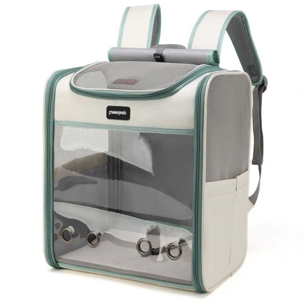

Portable Transparent Pet Carrier Bag Large Space Foldable Pet Backpack Breathable Oxford Cat Carrying Bag Cat Dog Transport