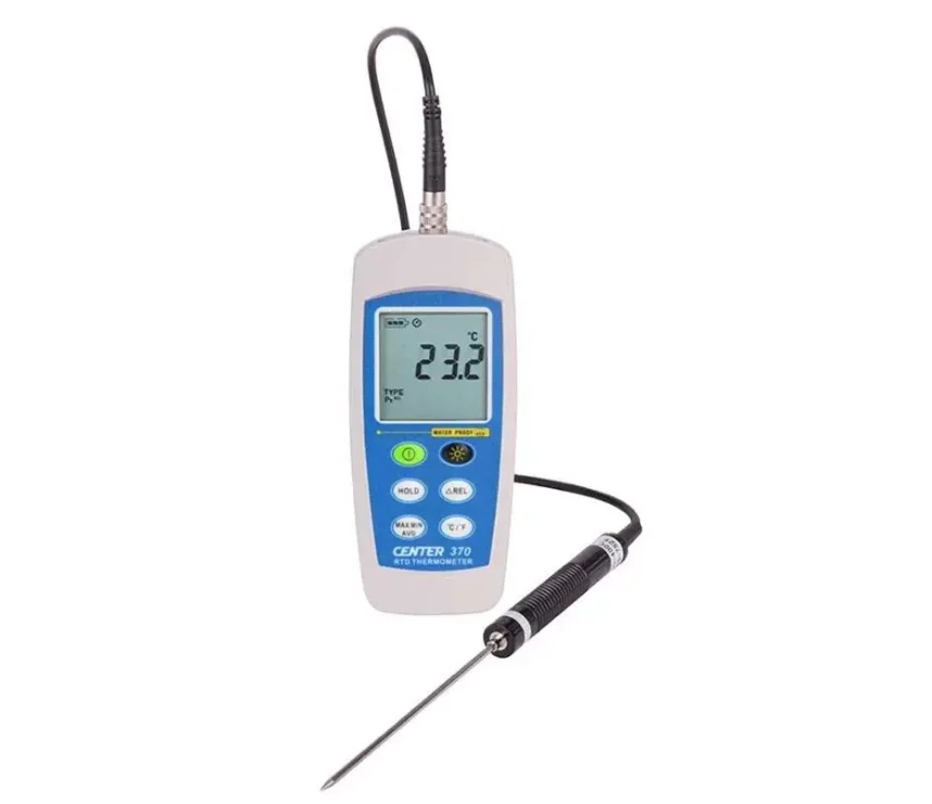 CENTER370/372 Waterproof Thermometer Platinum Resistance Handheld Thermometer Te