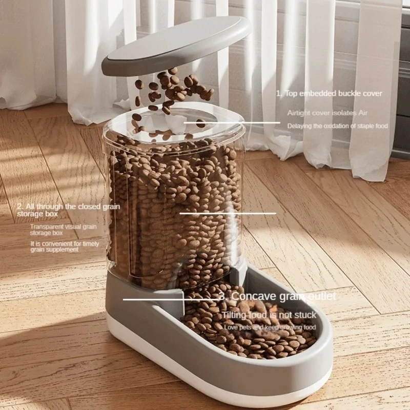 Pet Automatic Feeder Cat Food Bowl Things for Cats Puppy Bowl Feeding Watering Supplies Drinker Dog Food Storage Dispenser