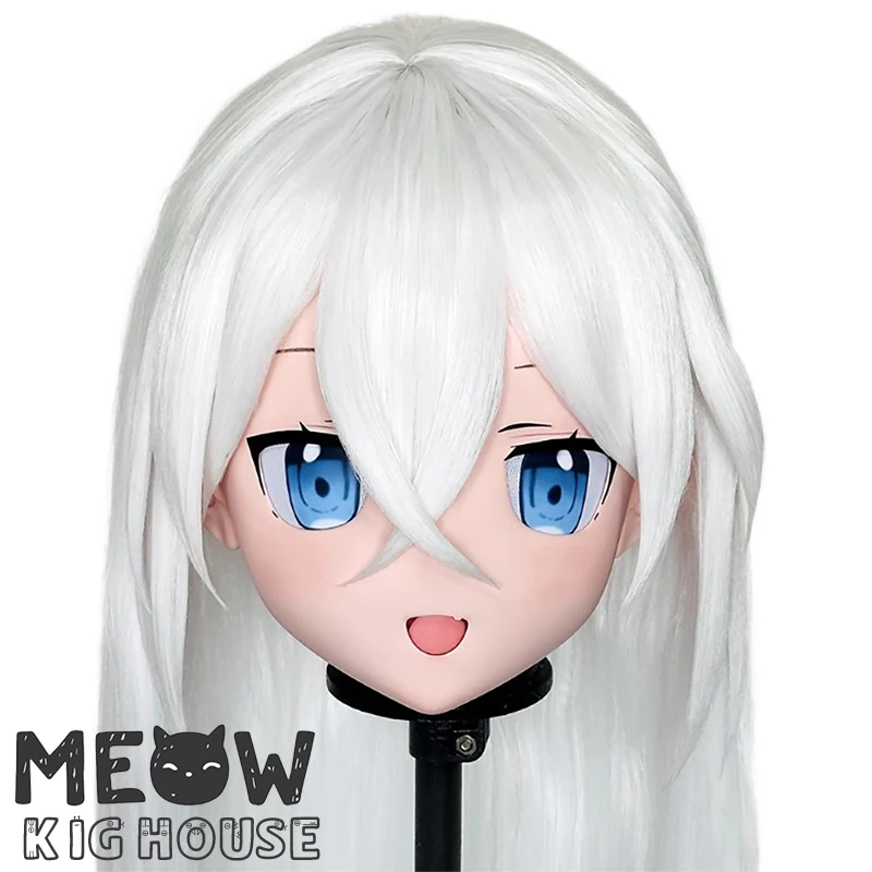 

(MEO480) Customize Handmade Full Head Lockable Crossdress Male to Female Japanese Cartoon Anime Game Character Kigurumi Mask
