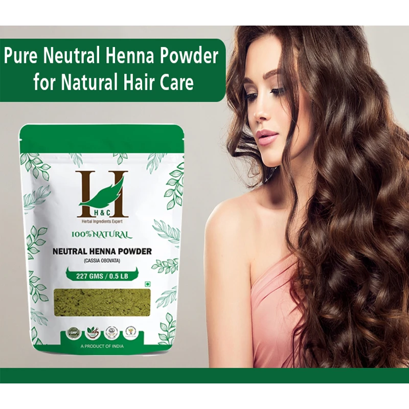 Polvo de Henna puro neutro Cassia Obovata para el cuidado del cabello Natural, acondicionador de tu cabello sin colorear, 227g