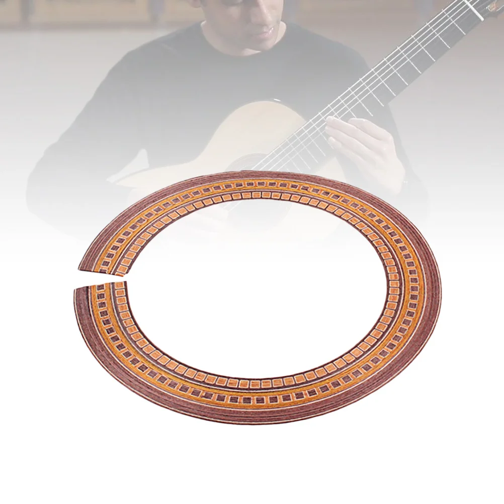 

Guitar Sound Hole Rosette Inlay 90mm Wooden Curved Strips Easy Apply Remove No Damage Guitar Decals Sound Hole Decal