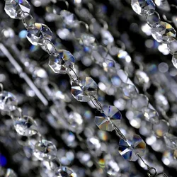 100cm Glass Crystal Prisms 14mm Octagon Beads Chain Chandelier Parts Hanging Suncatcher Garland Strand Home Wedding Decor