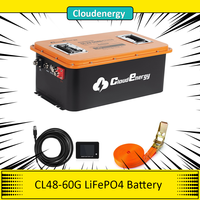 Cloudenergy 48V 51.2V LiFePO4 Battery for Golf Carts & Solar Storage, 66Ah Capacity, Built-in 200A BMS, with Mobile APP,IP66