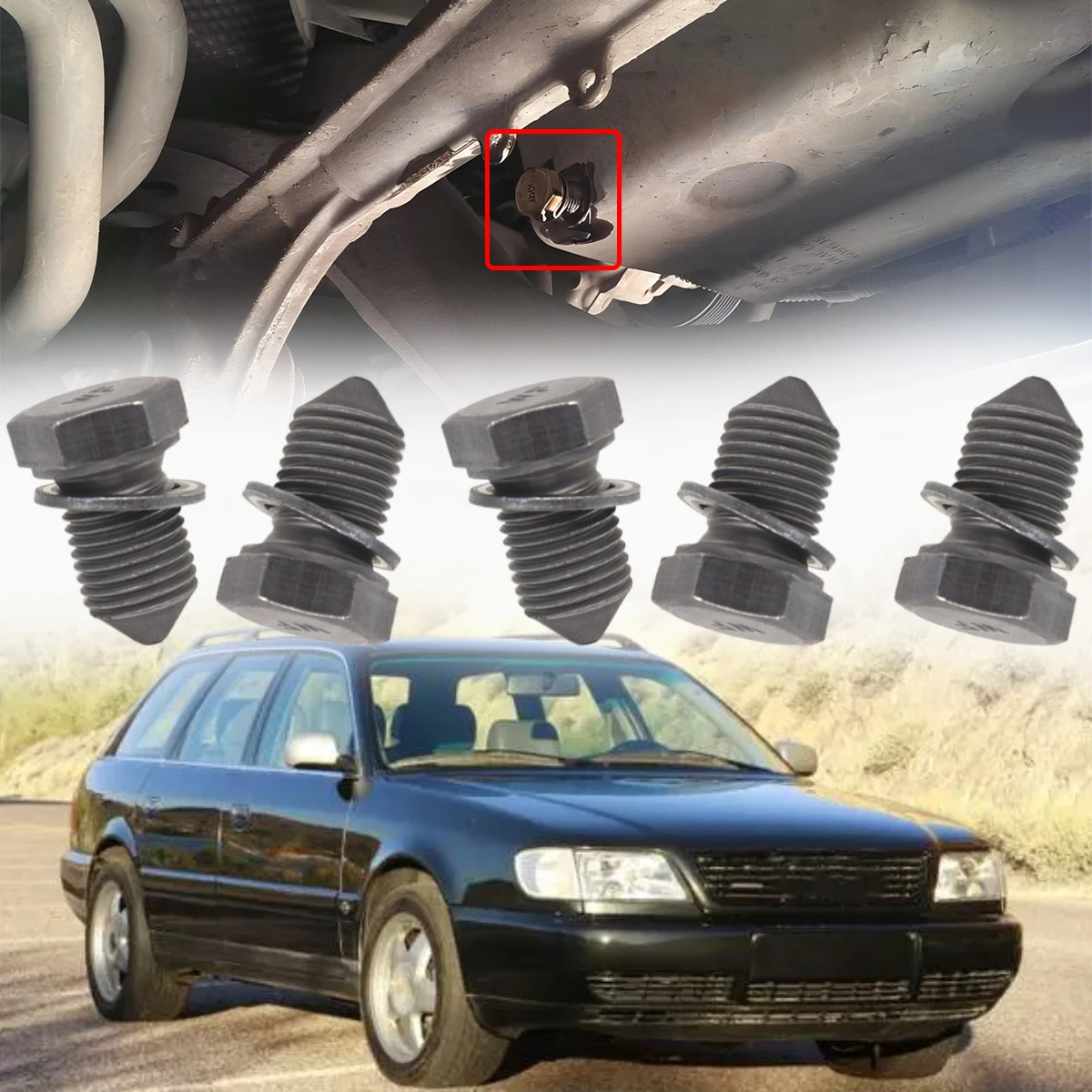 

5/10pc Engine Oil Sump Pan Plug M14x1.5x22 Drain Seal Washer Screw Thread for Audi A6 C5 C6 C7 1997-2018 N90813201 N90813202 Car