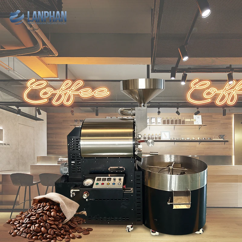 Professional High-end Commercial Electric 15KG Stainless Steel Automatic Coffee Bean Roaster Machine Household Car