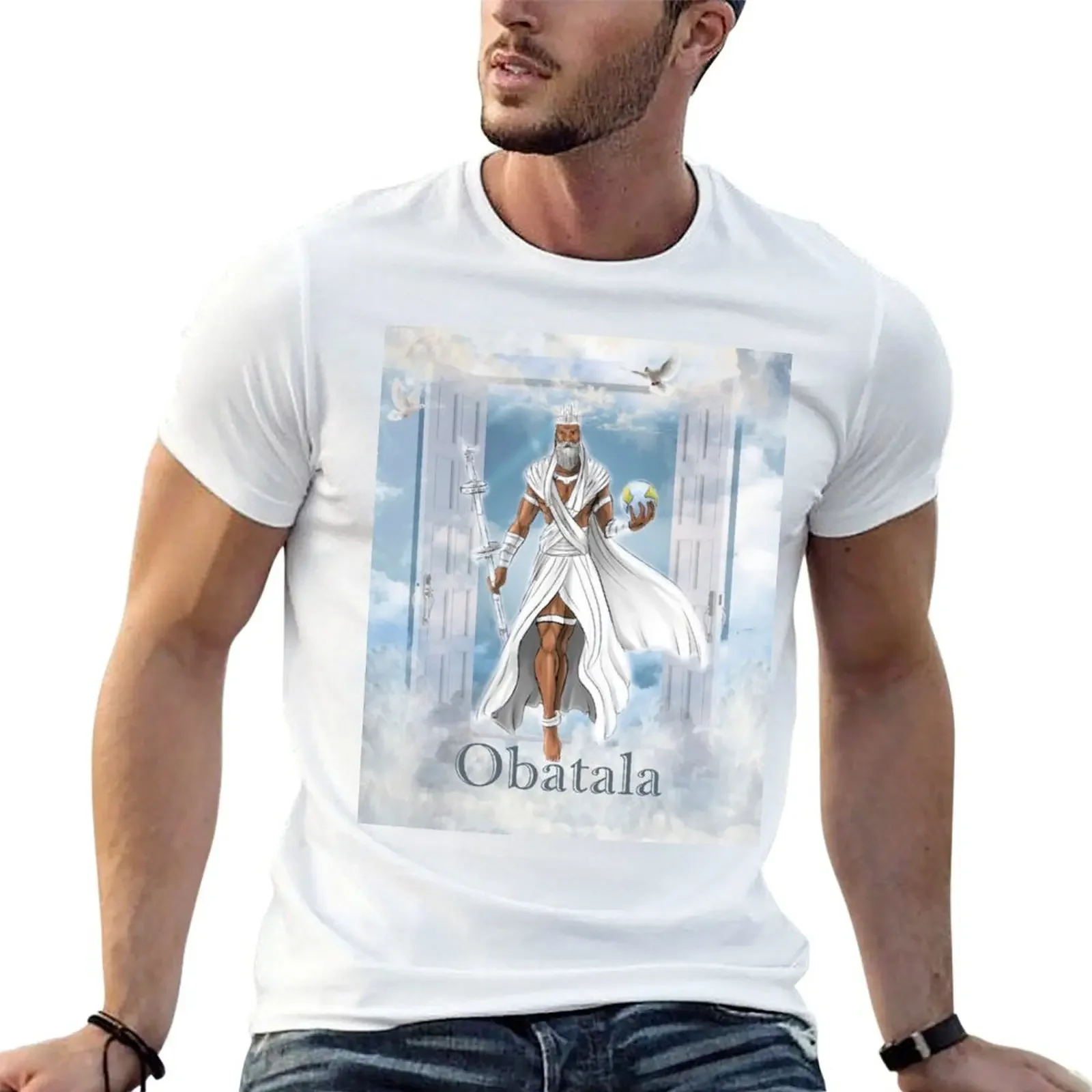 Obatala the God of Creativity and Wisdom in the Yoruba Pantheon T-Shirt boys animal print summer tops mens plain t shirts