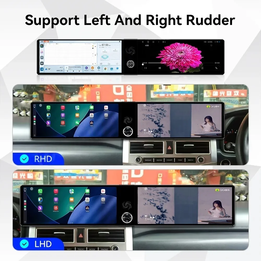 AA Pantalla Dual de 25 Pulgadas con Android 14 para Toyota 4Runner 2007-2022, GPS para Auto, Reproductor Multimedia, Radio para Auto, Estéreo para Auto