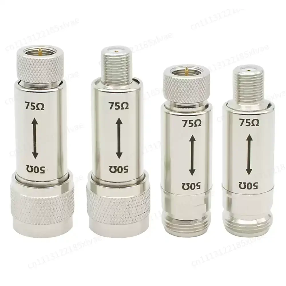 50 Ohm 75 Ohm Bidirectional Impedance Converter N Female to F Female Adapter Signal Impedance Matching Conversion Connector