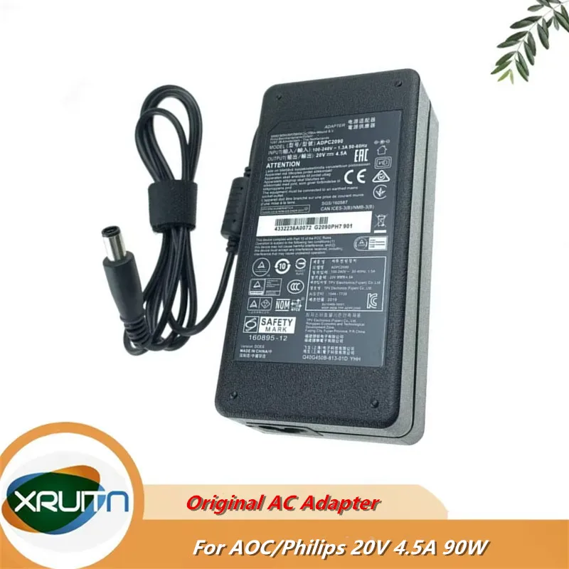

ADPC2090 20V 4.5A 90W Adapter Charger For AOC Q27G2U CQ27G2U/BK AG251FZ2 C3583FQ AG322QCX VS16485 MPG27CQ Monitor Power Supply