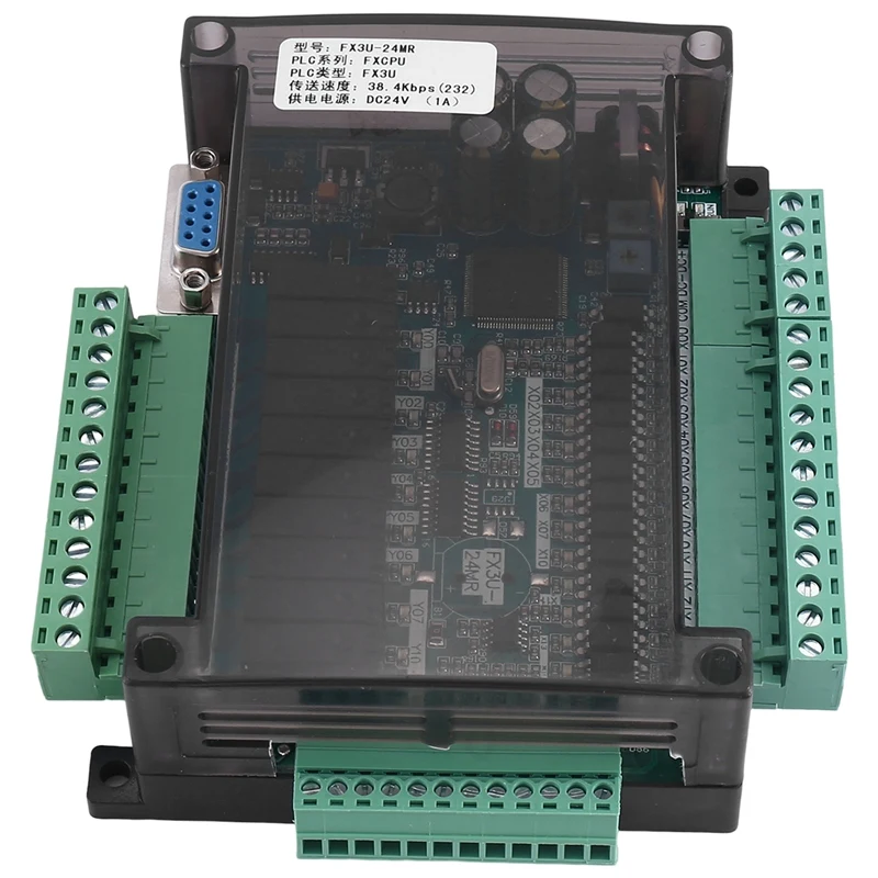 

PLC Industrial Control Board Programmable Logic Controller Board High-Speed Programmable Controller Board FX3U-24MR With Shell