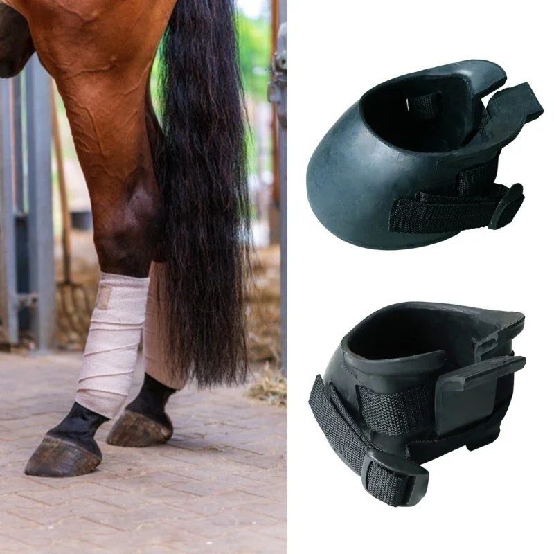 1 Pair Horse Hoof Boot, Equine Boot, Over Reach Boot for Horses, Horse Hoof Protective Gear and Training Equipment