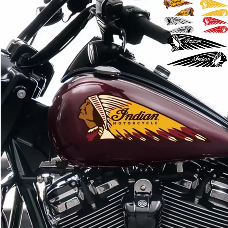 Indian Logo Motorcycle Stickers For HD XL 833 Road King Reflective Motor OiL Tank Helmet Personalized decorative PVC Sticker