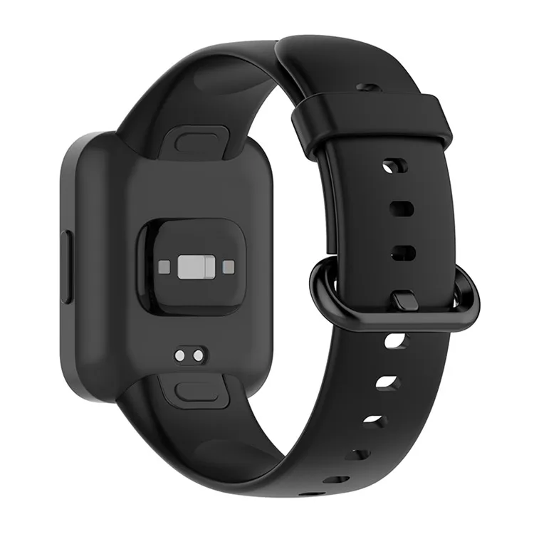 

Adjustable Solid Color Watch Band Soft Silicone Strap for Xiaomi Redmi Watch 2 / Redmi Watch 2 Lite - Black