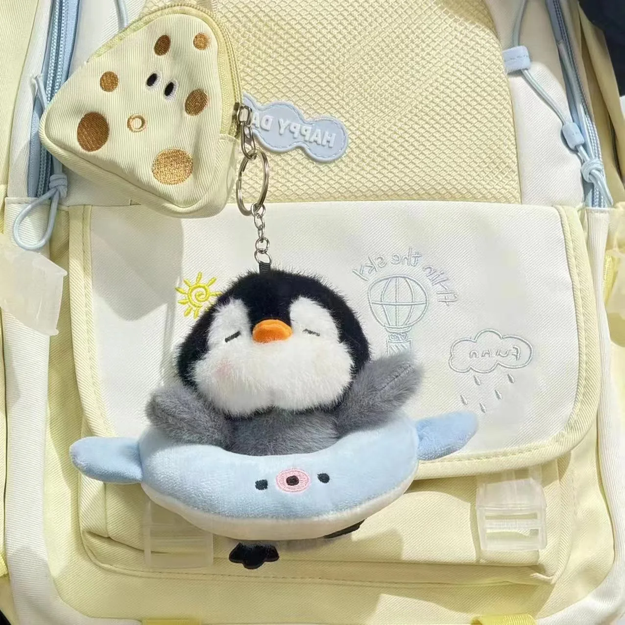 Creative Penguin Doll Keychain Cute Four Seasonal Series Penguin Keyring For Bag Pendant Kawaii Doll Pendant Car Keys Keyring