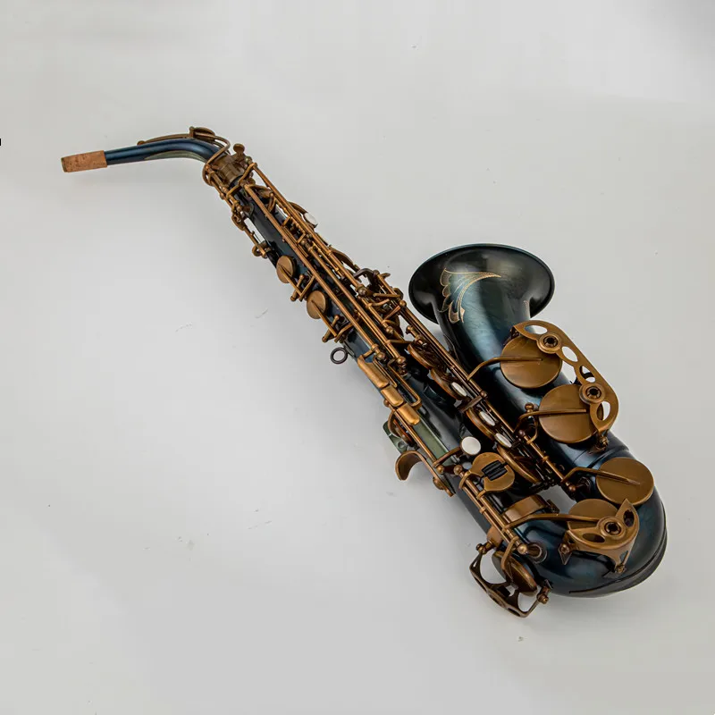 

French Make Ⅵ Unique Retro Alto Saxophone New Brass Antique Copper Eb Tune E Flat Musical Instrument Sax with Case Mouthpiece