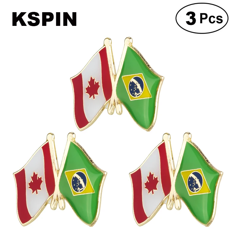 Canadá e Brasil Frendship Lapela Pin Broches Pins Bandeira crachá Broche Emblemas