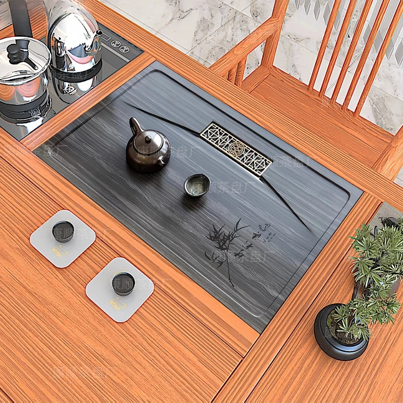 Hospitality Serving Tea Tray Marble Table Ceremony Accessories Ceramic Tea Tray Decorative Rectangle Bandejas Home Products