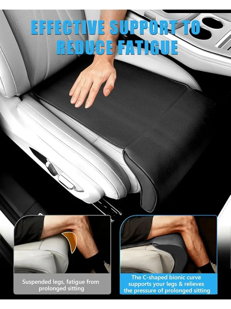 

Four Seasons Universal Luxury Car Leg Rest Cushion Perforated Ventilation Comfortable Leather Seat Cover Extended Leg Rest
