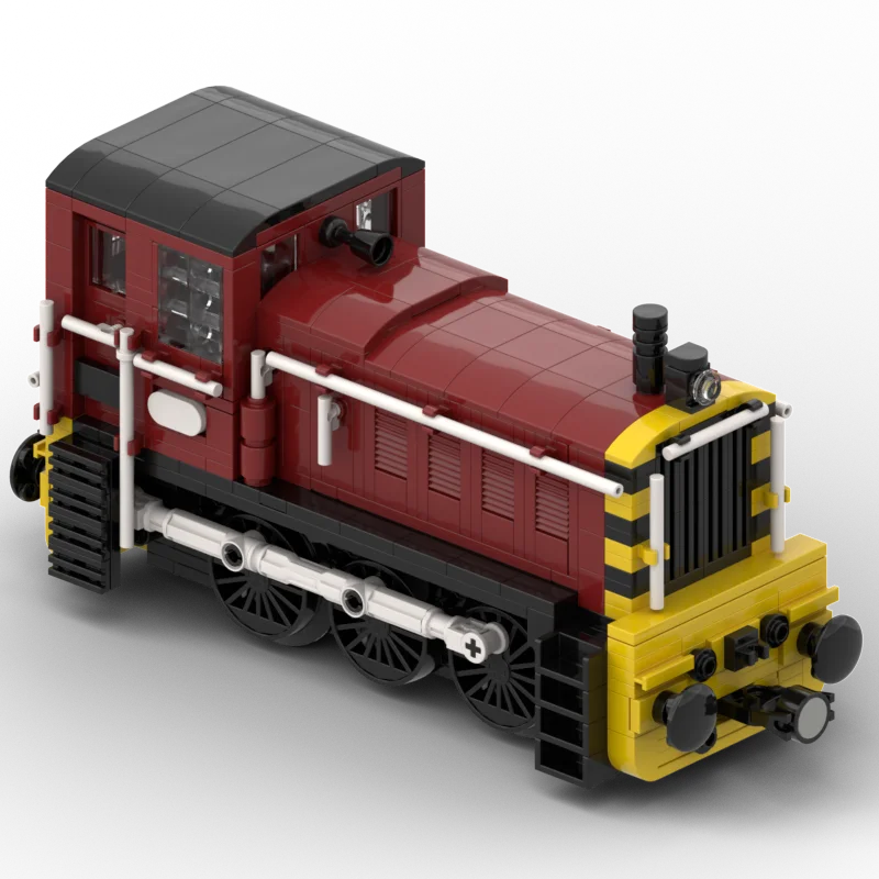 711PCS MOC-181418 British Class 03 0-6-0 DM Shunter (Dark Red Livery 8-Wide)  Building Blocks DIY Technology Bricks Toys