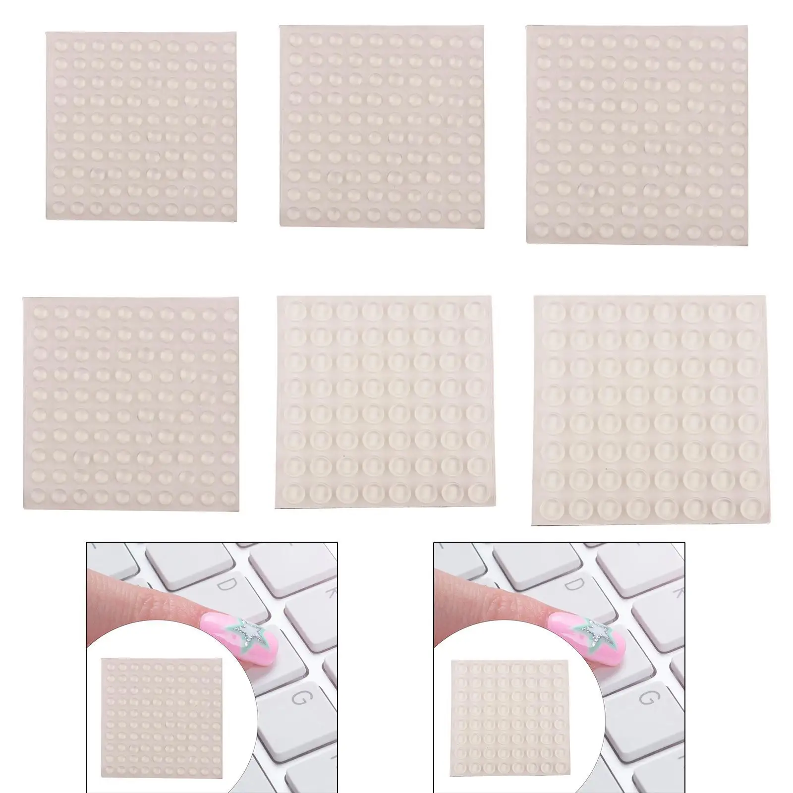 Keyboard Stickers for Long Nails Comfortable Reusable Anti Static Nail Typing Artifact for PC Power Switches Toilet Flushes