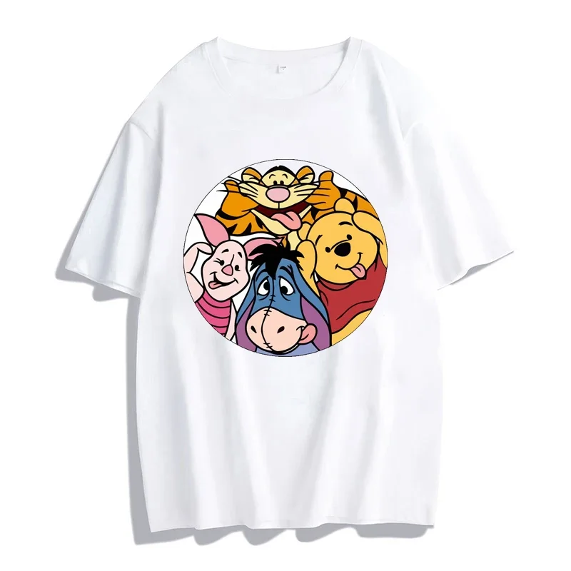 سيارات ديزني النسائية الكرتونية ، تيشيرتات بطباعة رسومات ، تيشيرتات هاراجاكو ، أكمام قصيرة ، ملابس الشارع برقبة دائرية ، تي شيرت كاواي ، كاجوال ، هيب هوب