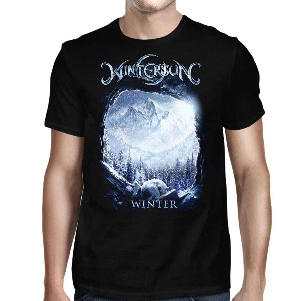 wintersun winter washed away black t shirt