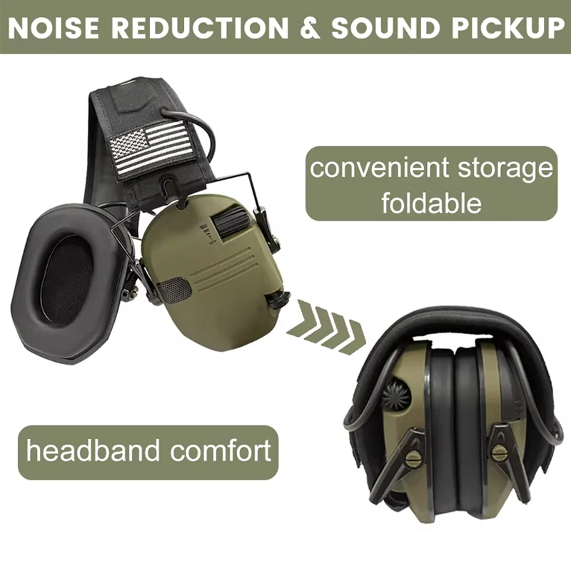 NEW Outdoor Tactical Electronic Shooting Earmuff Outdoor Sports Anti-noise Headset Impact Sound Amplification Hearing protector