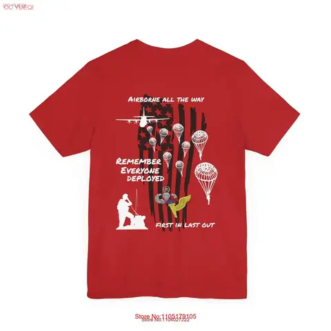 Remember Everyone Deployed RED Airborne Pathfinder Paratrooper T Shirt Jersey vintage Washed designer clothes fashion graphic