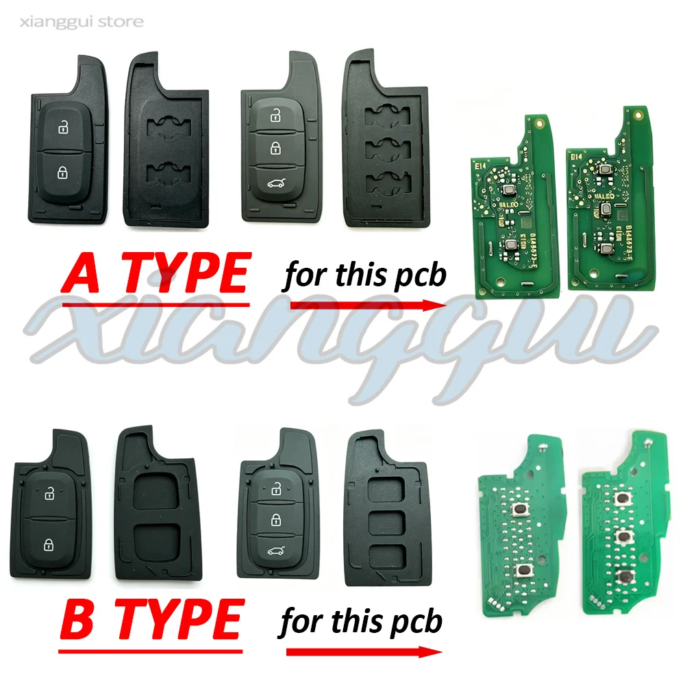 2 3 Buttons Folding Car Key Button Leather Pad for Megane 3 Logan 2 Kadjar Captur Dacia Duster Symbol Kaptu