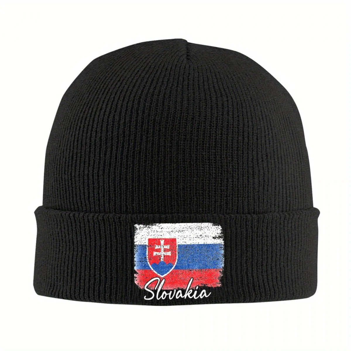 

Вязаная шапка с флагом Словакии, шапки, осенне-зимние шапки, теплый цвет, кепка «Я люблю Словакия», мужская и женская