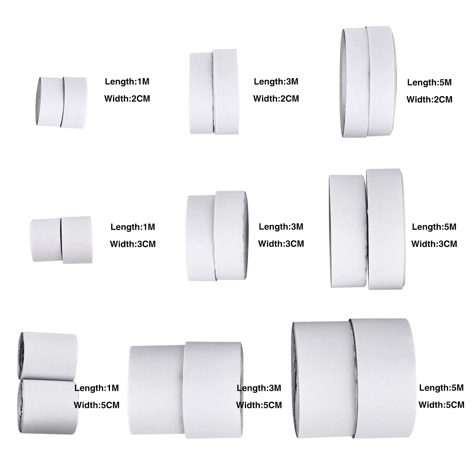 1Roll Self Adhesive Hook And Loop Fastener Tape Nylon Strong Back Sticky Hook Strip Mounting Loop Tape For DIY Craft Home Office