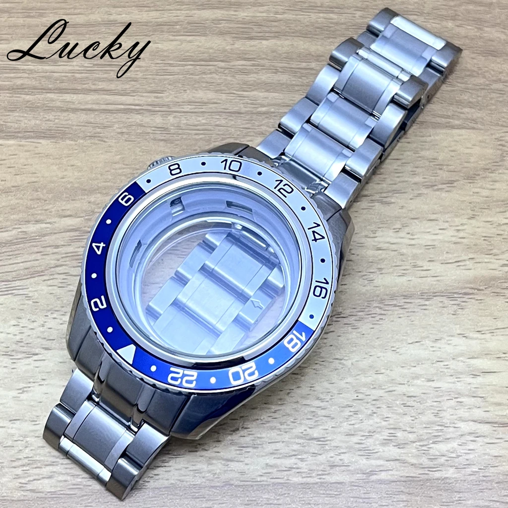 Cassa per orologio in vetro minerale da 44 mm adatta al movimento NH34 NH35 NH36 fai da te 31,5-32 quadrante accessori per orologi meccanici modificati ﻿