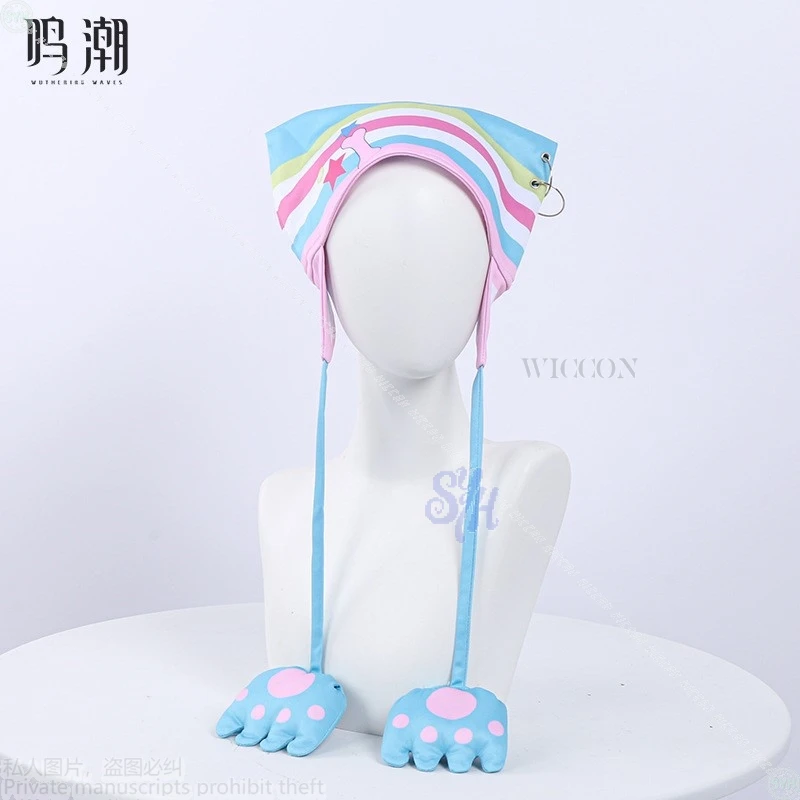 로버 코스프레 게임 Wuthering Waves 1 주년 기념일 생일 파티 애니메이션 Kawaii Y2K 유니폼 드레스 러블리 고양이 모자 로리타 할로윈