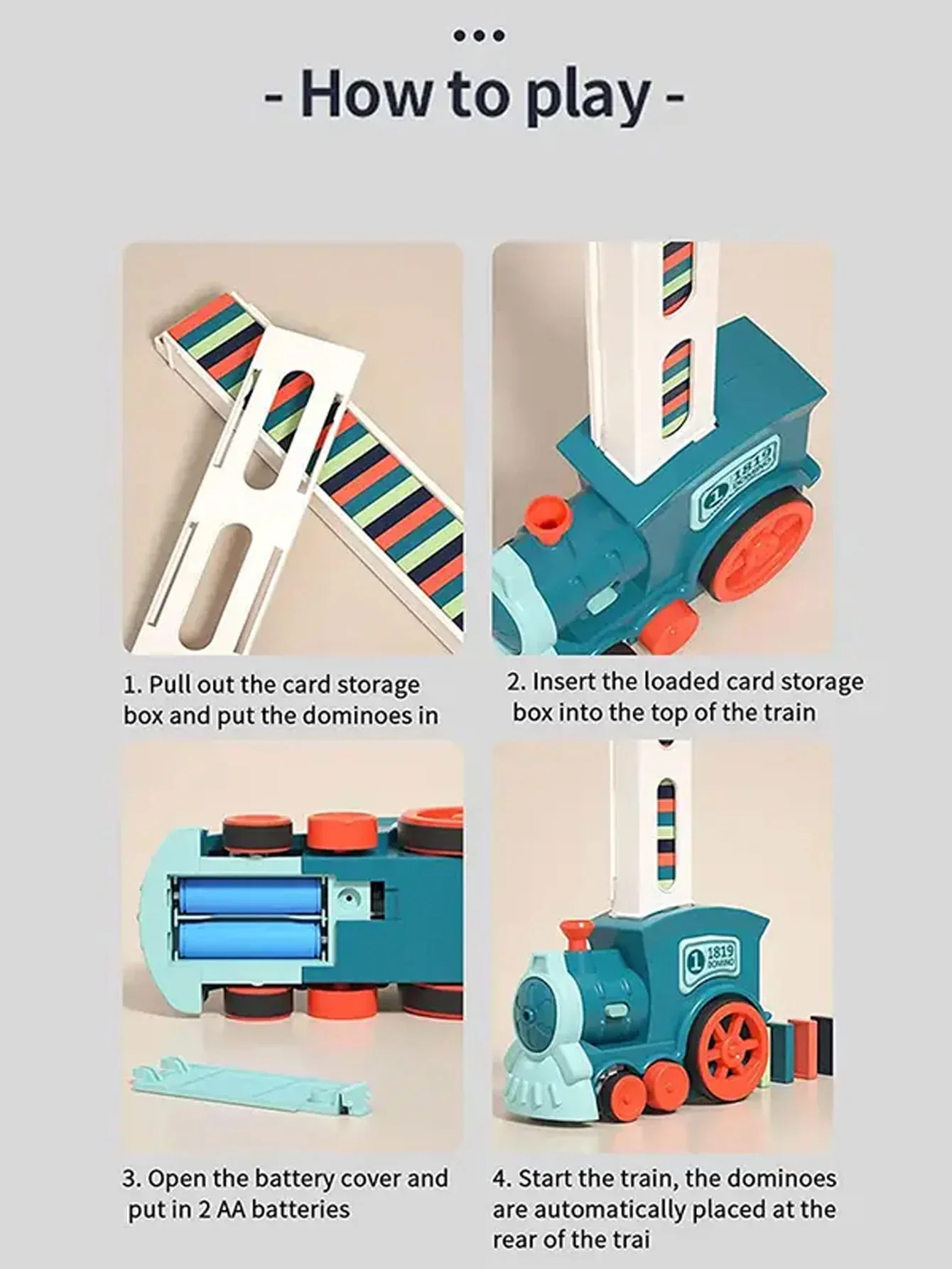 Automatic Dominoes Game,Electric Placement Dominoes Train Set With with light And Sound, Educational Toys For Children kids