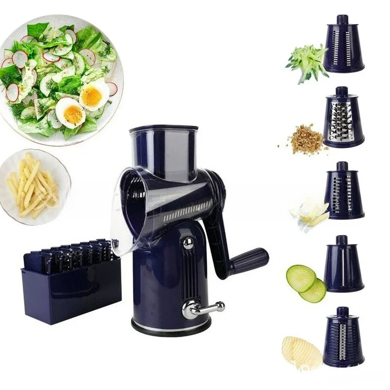 Multifunctional Stainless Steel Manual Slicer Adjustable Cheese Grater Vegetable Mandolin Chopper for Kitchen