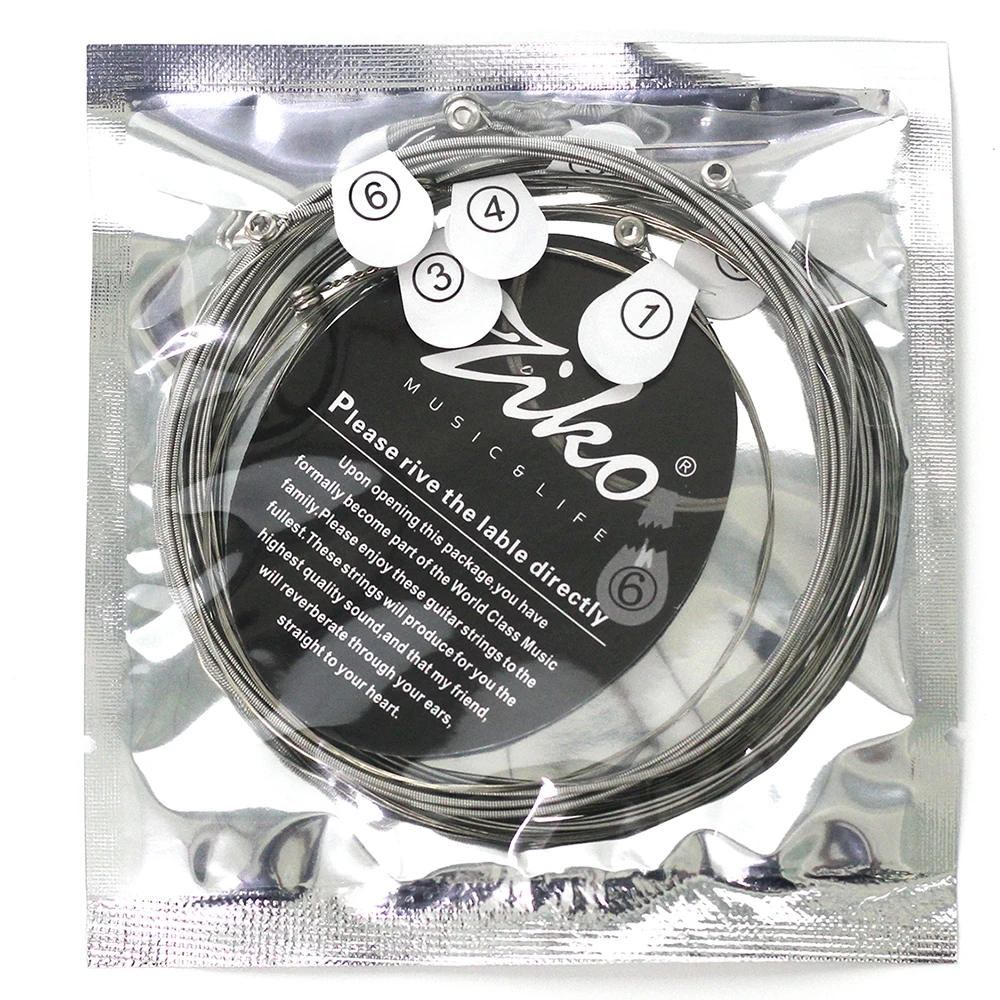 ZIKO DNF-009 سلاسل الغيتار الكهربائي النيكل الجرح مسدس سبائك الأساسية وتر غيتار الغيتار الكهربائي أجزاء وترية الملحقات