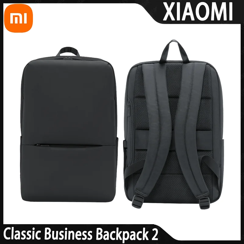 Xiaomi Classic Business Rugzak 2 Grote Capaciteit Unisex Laptop Rugzak Modieuze Reis-Computertas voor Kantoor, Woon-werkverkeer en Zakelijk Gebruik