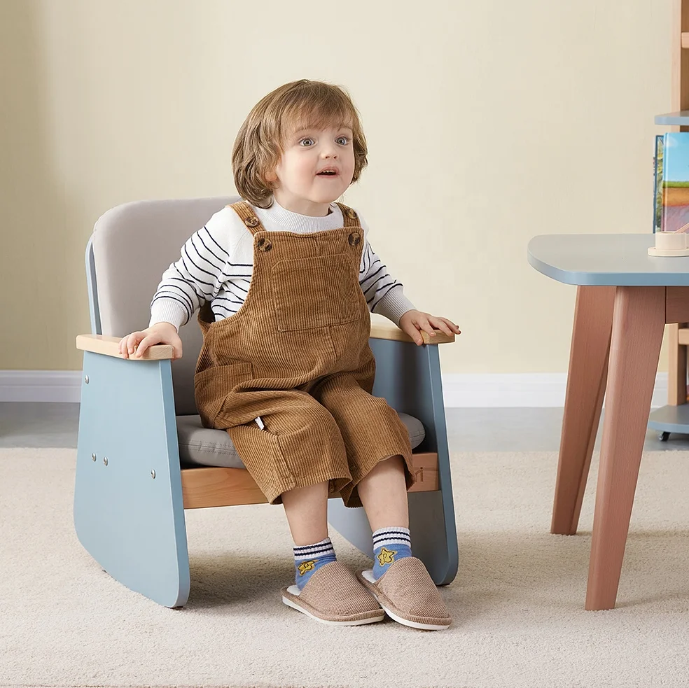 For Modern Solid Wood Toddler Rocking Chair for School and Bedroom Use-B2B Early Educational Kids Furniture