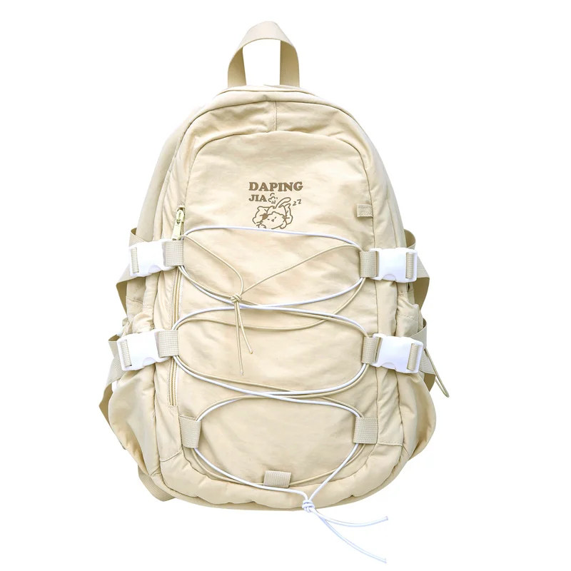 Ransel Nilon Ransel Laptop Kapasitas Besar Ransel Fashion Estetika Tas Buku Siswa Kawaii Tas Travel Daypack